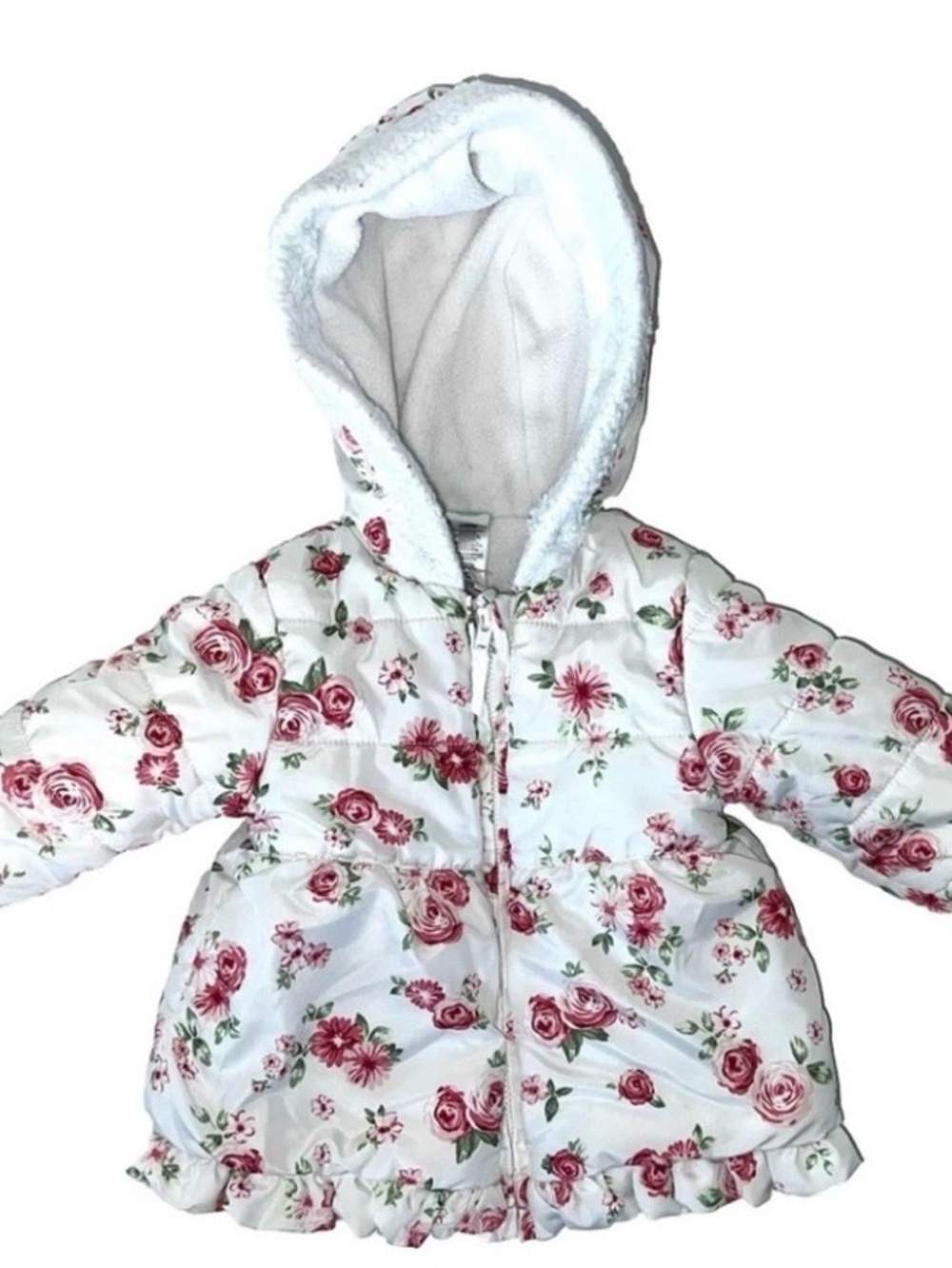 Little me quilted jacket w hood parka